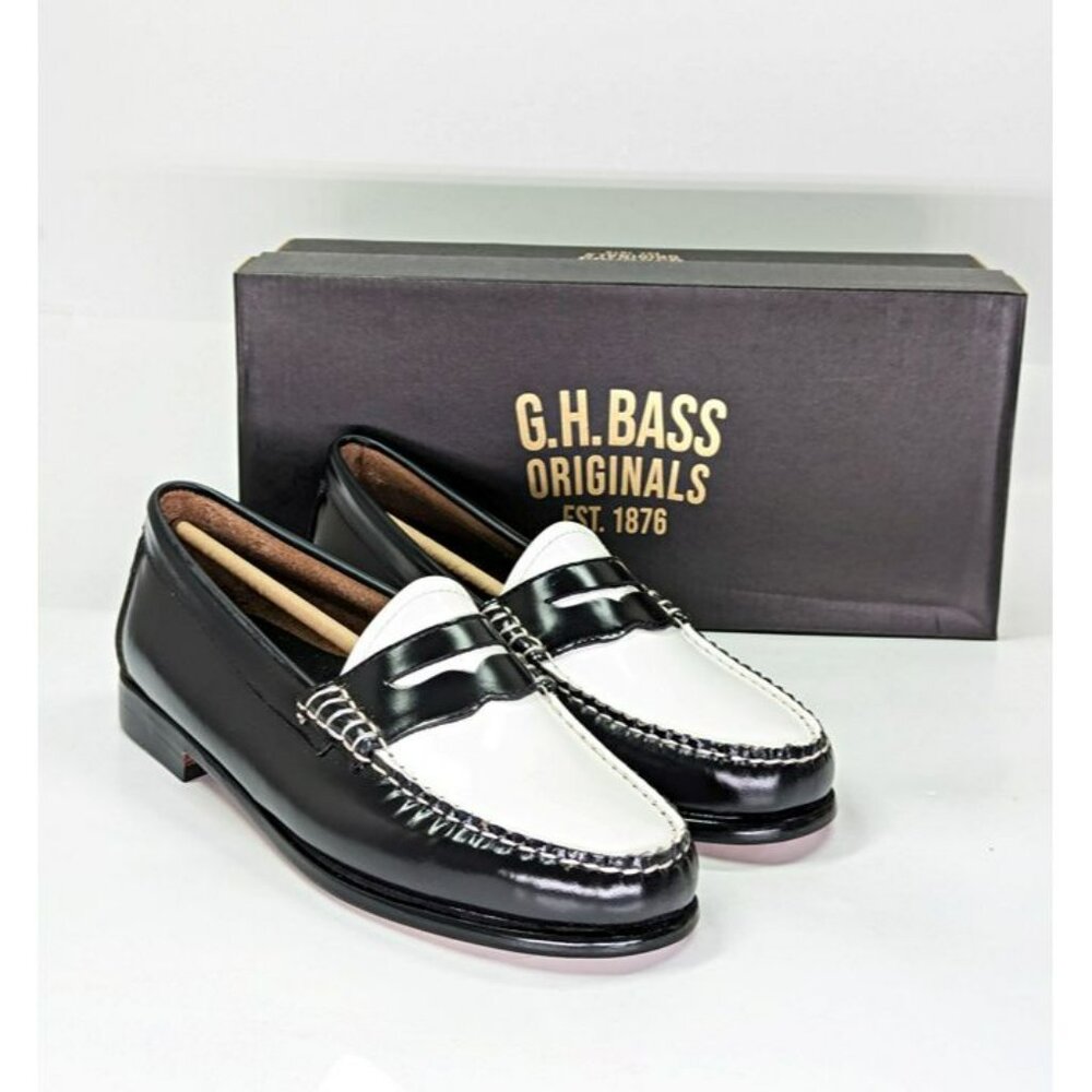 G.H. Bass & Co. Two-Tone Black and White Loafers - Picture 3 of 12